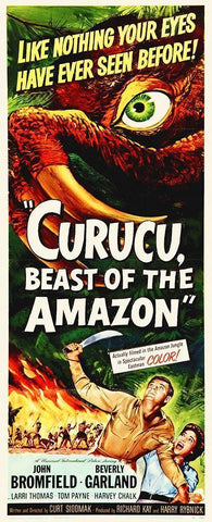 Curucu, Beast Of The Amazon, 1956 - Tall White Modern Wood Framed Art Print with Double Matting by Hollywood Photo Archive