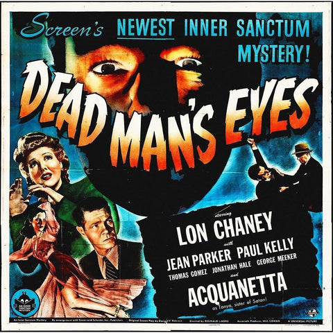 Dead Mans Eyes Black Modern Wood Framed Art Print by Hollywood Photo Archive