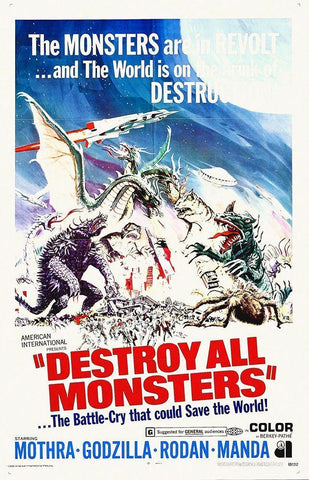 Destroy All Monsters, 1968 Black Ornate Wood Framed Art Print with Double Matting by Hollywood Photo Archive