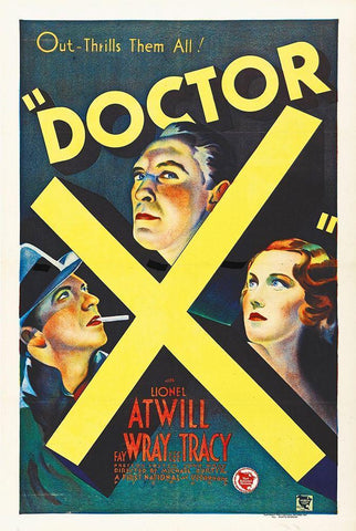 Doctor X White Modern Wood Framed Art Print with Double Matting by Hollywood Photo Archive