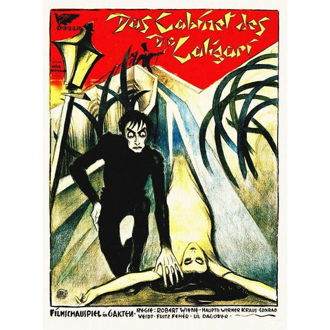 Dr Caligari Gold Ornate Wood Framed Art Print with Double Matting by Hollywood Photo Archive