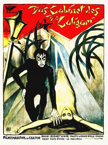 Dr Caligari Black Ornate Wood Framed Art Print with Double Matting by Hollywood Photo Archive