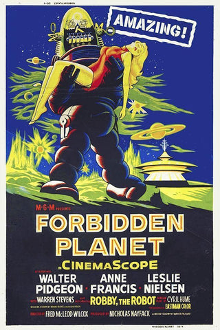 Forbbiden Planet in CinemaScope Black Ornate Wood Framed Art Print with Double Matting by Hollywood Photo Archive