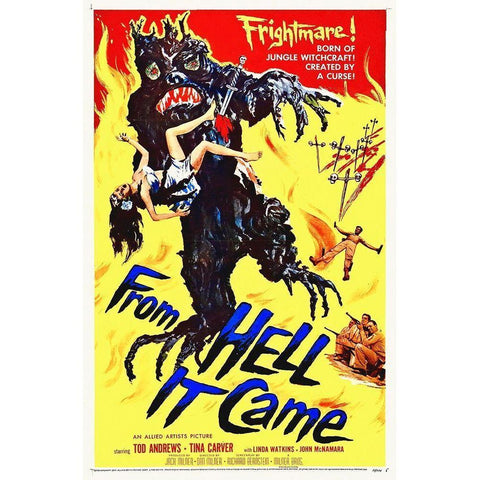 From-Hell-It-Came Gold Ornate Wood Framed Art Print with Double Matting by Hollywood Photo Archive