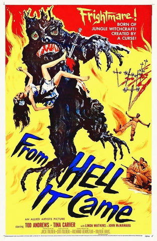 From-Hell-It-Came White Modern Wood Framed Art Print with Double Matting by Hollywood Photo Archive