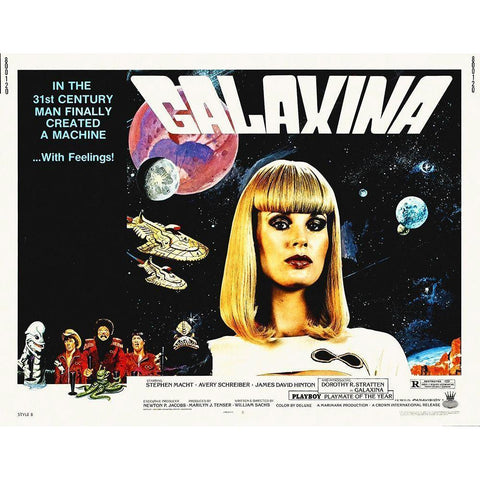 Galaxina Black Modern Wood Framed Art Print with Double Matting by Hollywood Photo Archive