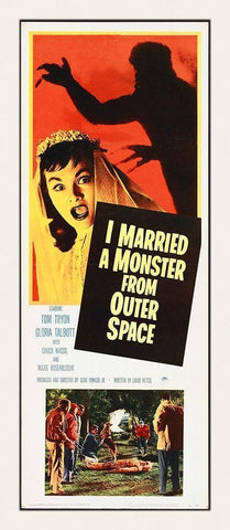 I Married A Monster From Outer Space Black Ornate Wood Framed Art Print with Double Matting by Hollywood Photo Archive