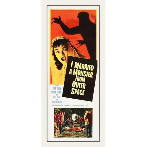 I Married A Monster From Outer Space Black Modern Wood Framed Art Print with Double Matting by Hollywood Photo Archive