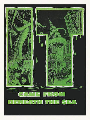 It Came From Beneath The Sea - Green Black Ornate Wood Framed Art Print with Double Matting by Hollywood Photo Archive