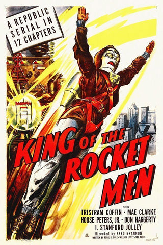 King Of The Rocket Men White Modern Wood Framed Art Print with Double Matting by Hollywood Photo Archive