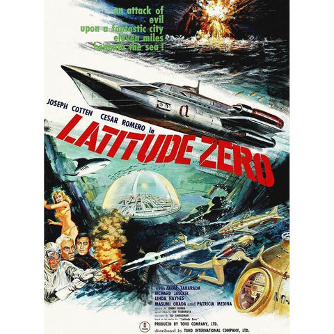 Latitude Zero White Modern Wood Framed Art Print by Hollywood Photo Archive