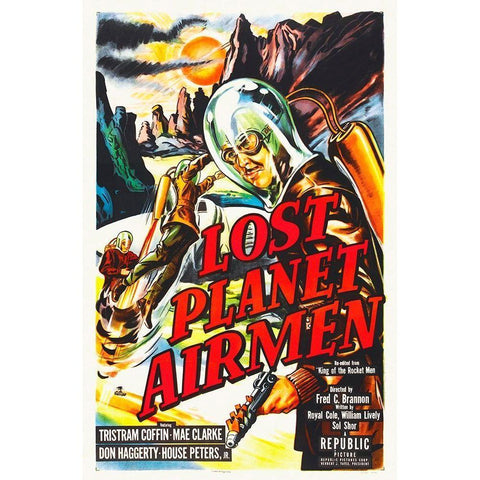 Lost Planet Airmen White Modern Wood Framed Art Print by Hollywood Photo Archive