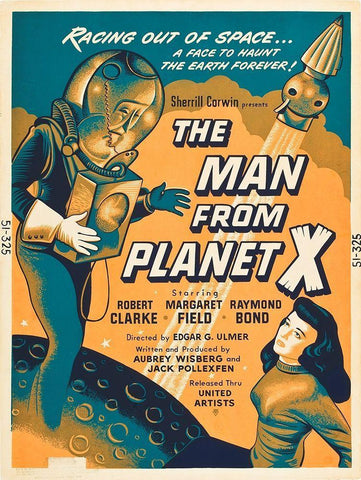 Man From Planet X Black Ornate Wood Framed Art Print with Double Matting by Hollywood Photo Archive