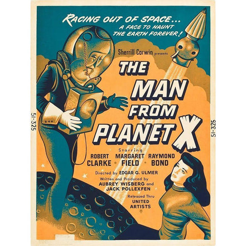 Man From Planet X White Modern Wood Framed Art Print by Hollywood Photo Archive