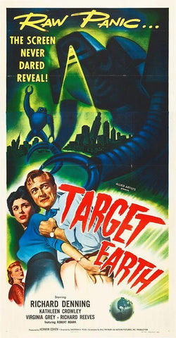 Target Earth, 1954 Black Ornate Wood Framed Art Print with Double Matting by Hollywood Photo Archive