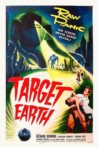 Target Earth, 1954 White Modern Wood Framed Art Print with Double Matting by Hollywood Photo Archive