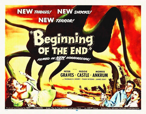 The Beginning Of The End Black Ornate Wood Framed Art Print with Double Matting by Hollywood Photo Archive