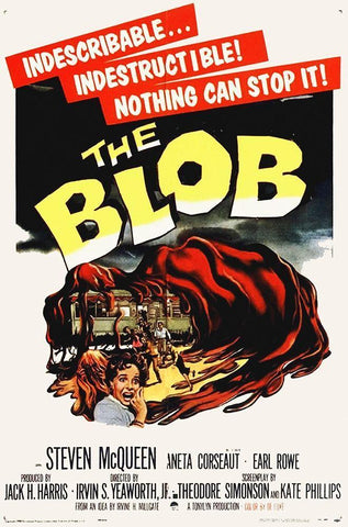 The Blob White Modern Wood Framed Art Print with Double Matting by Hollywood Photo Archive