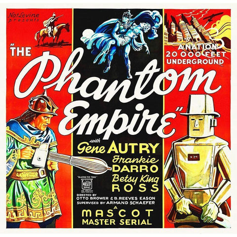 The Phantom Empire with Gene Autry Gold Ornate Wood Framed Art Print with Double Matting by Hollywood Photo Archive