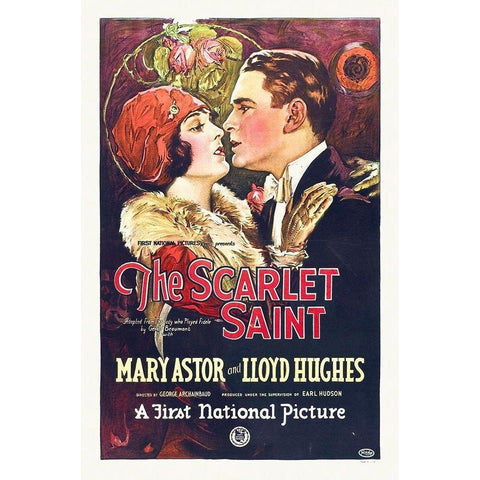 The Scarlet Saint Black Modern Wood Framed Art Print with Double Matting by Hollywood Photo Archive