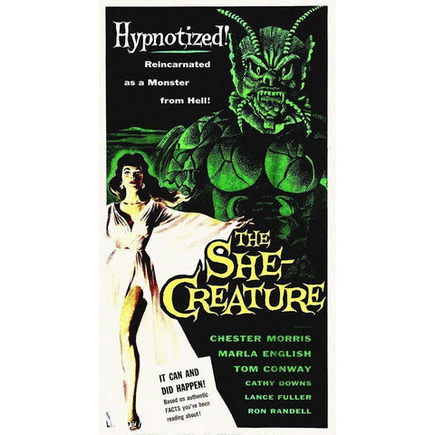 The She-Creature, 1956 Gold Ornate Wood Framed Art Print with Double Matting by Hollywood Photo Archive