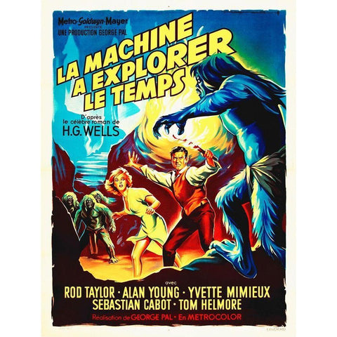 The Time Machine, 1960 - French Gold Ornate Wood Framed Art Print with Double Matting by Hollywood Photo Archive