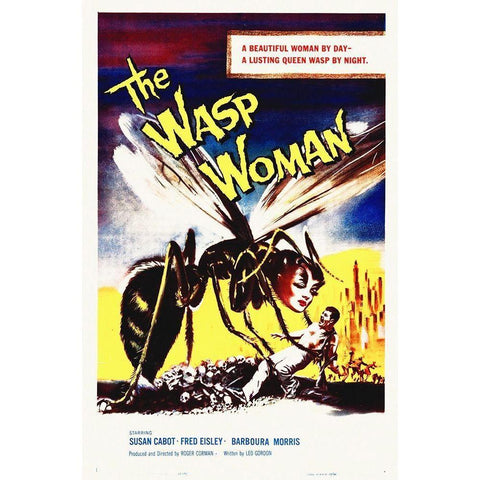 The Wasp Woman, 1959 Black Modern Wood Framed Art Print by Hollywood Photo Archive