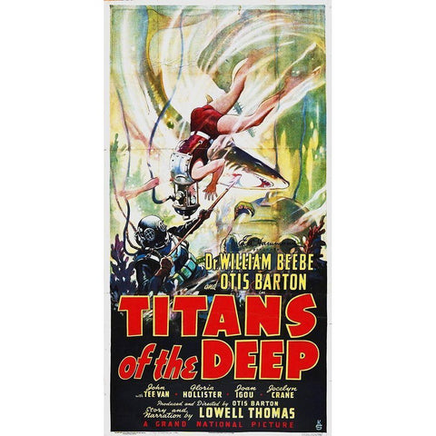 Titans of the Deep Black Modern Wood Framed Art Print with Double Matting by Hollywood Photo Archive