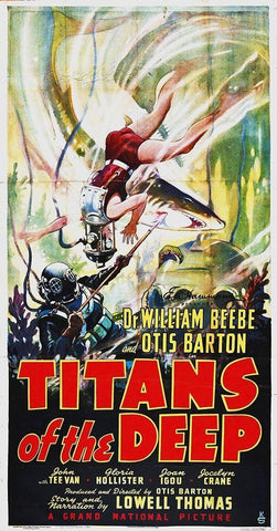 Titans of the Deep White Modern Wood Framed Art Print with Double Matting by Hollywood Photo Archive