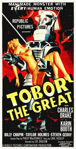 Tobor The Great, 1954 White Modern Wood Framed Art Print with Double Matting by Hollywood Photo Archive