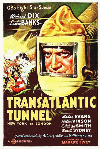 Transatlantic Tunnel White Modern Wood Framed Art Print with Double Matting by Hollywood Photo Archive