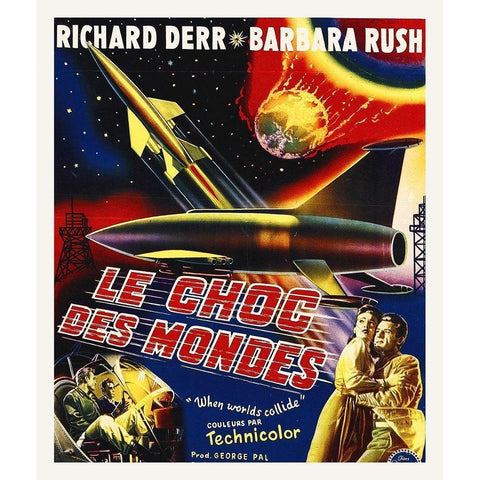 French - When Worlds Collide, 1951 Black Modern Wood Framed Art Print by Hollywood Photo Archive