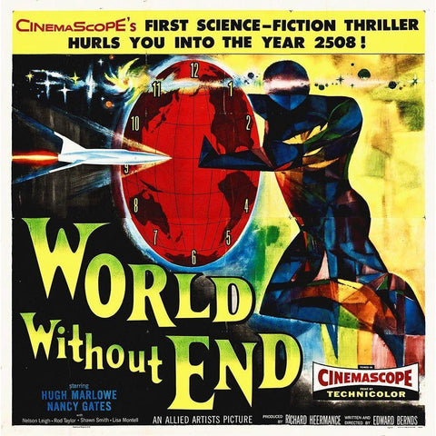 World Without End Black Modern Wood Framed Art Print with Double Matting by Hollywood Photo Archive