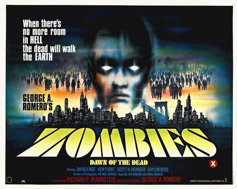 Zombies - Dawn of the Dead Black Ornate Wood Framed Art Print with Double Matting by Hollywood Photo Archive