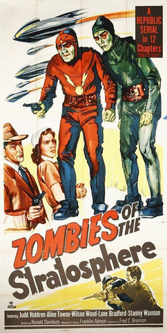 Zombies Of The Stratosphere, 1952 White Modern Wood Framed Art Print with Double Matting by Hollywood Photo Archive