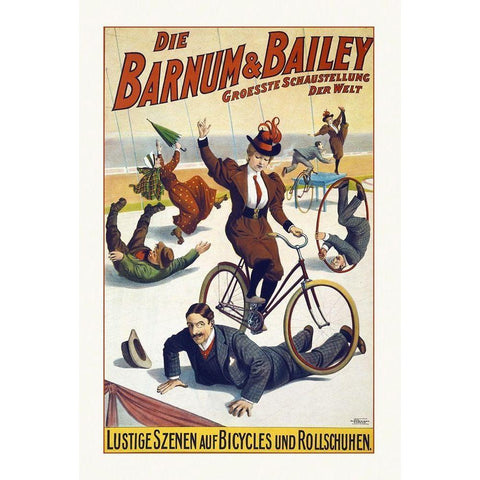 Barnum and Bailey Groesste Schaustellung Der Welt Black Modern Wood Framed Art Print with Double Matting by Hollywood Photo Archive