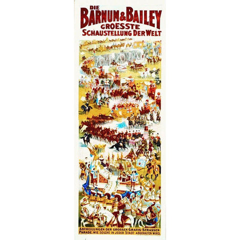 Barnum and Bailey Groesste Schaustellung Black Modern Wood Framed Art Print with Double Matting by Hollywood Photo Archive