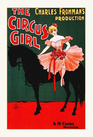 Charles Frohmans Production, The Circus Girl -1897 Black Ornate Wood Framed Art Print with Double Matting by Hollywood Photo Archive