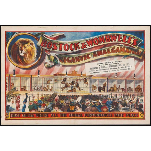 Circus 1900 White Modern Wood Framed Art Print by Hollywood Photo Archive