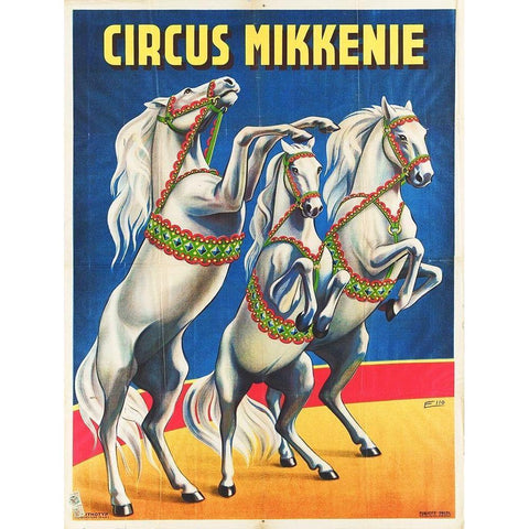 Circus Mikkenie White Modern Wood Framed Art Print by Hollywood Photo Archive