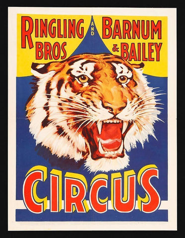 Circus White Modern Wood Framed Art Print with Double Matting by Hollywood Photo Archive