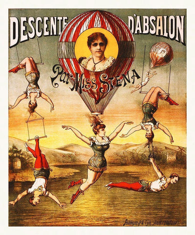 Descente Dabsalon Par Miss Stena 1880 Black Ornate Wood Framed Art Print with Double Matting by Hollywood Photo Archive