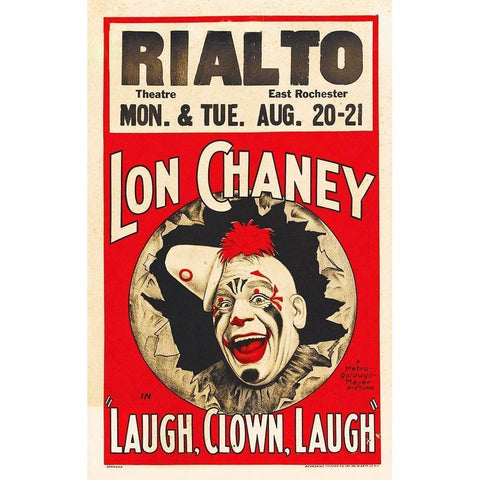 Poster - Laugh, Clown, Laugh 03 White Modern Wood Framed Art Print by Hollywood Photo Archive