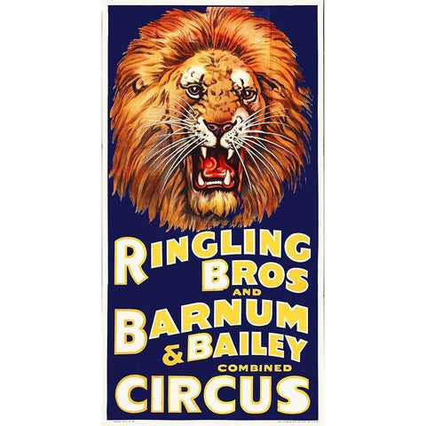 Ringling Bros Gold Ornate Wood Framed Art Print with Double Matting by Hollywood Photo Archive