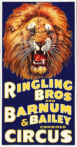 Ringling Bros White Modern Wood Framed Art Print with Double Matting by Hollywood Photo Archive