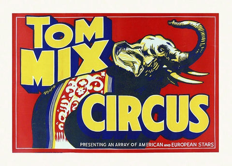 Tom Mix Circus Black Ornate Wood Framed Art Print with Double Matting by Hollywood Photo Archive