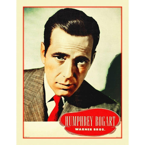 Bogart White Modern Wood Framed Art Print by Hollywood Photo Archive