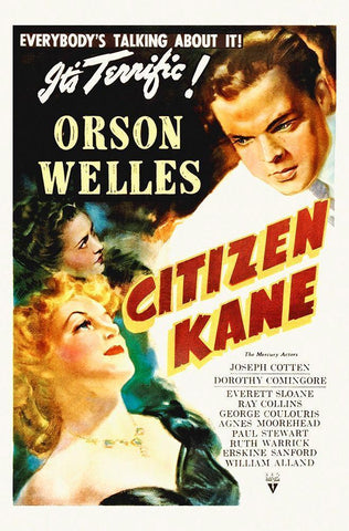 Citizen Kane Black Ornate Wood Framed Art Print with Double Matting by Hollywood Photo Archive