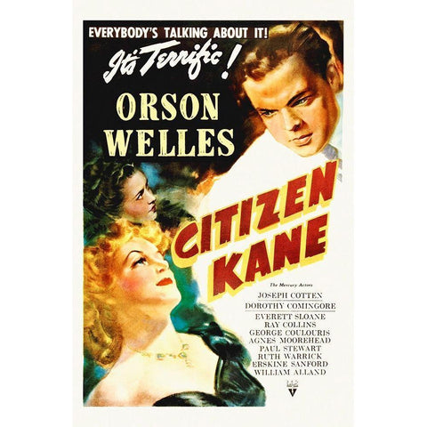 Citizen Kane Gold Ornate Wood Framed Art Print with Double Matting by Hollywood Photo Archive