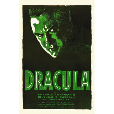 Dracula White Modern Wood Framed Art Print by Hollywood Photo Archive